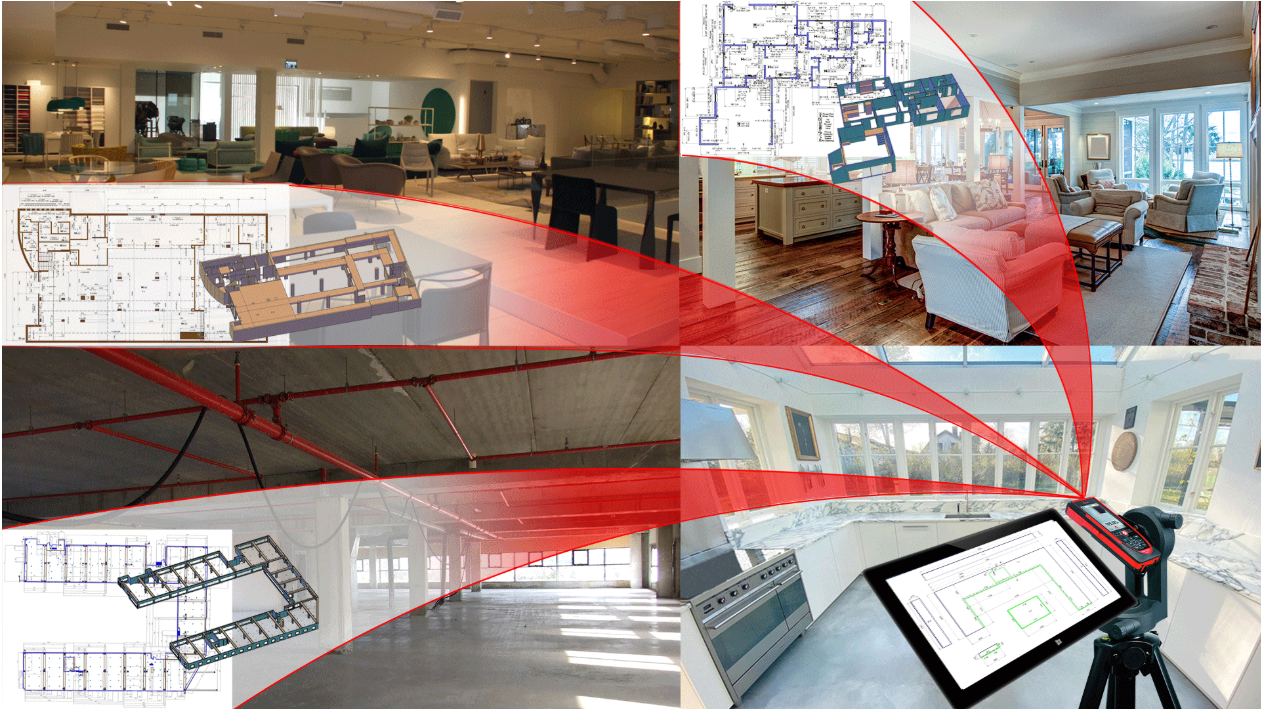 レーザー測定から図面生成・テンプレート出力までのデジタルワークフロー（イメージ）