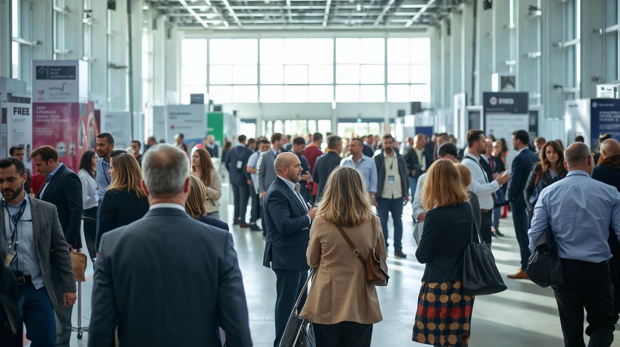 イスラエル・テルアビブの国際展示会会場 – ビジネス交流の様子