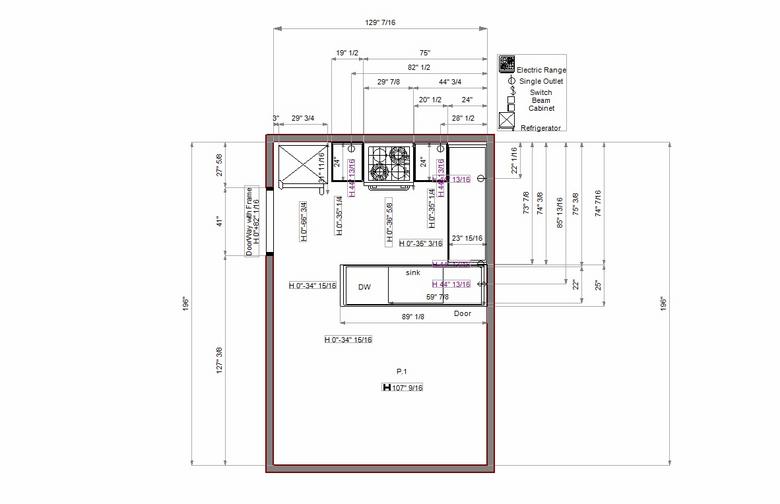 改修現場におけるAs-Built図面（寸法入り平面図）